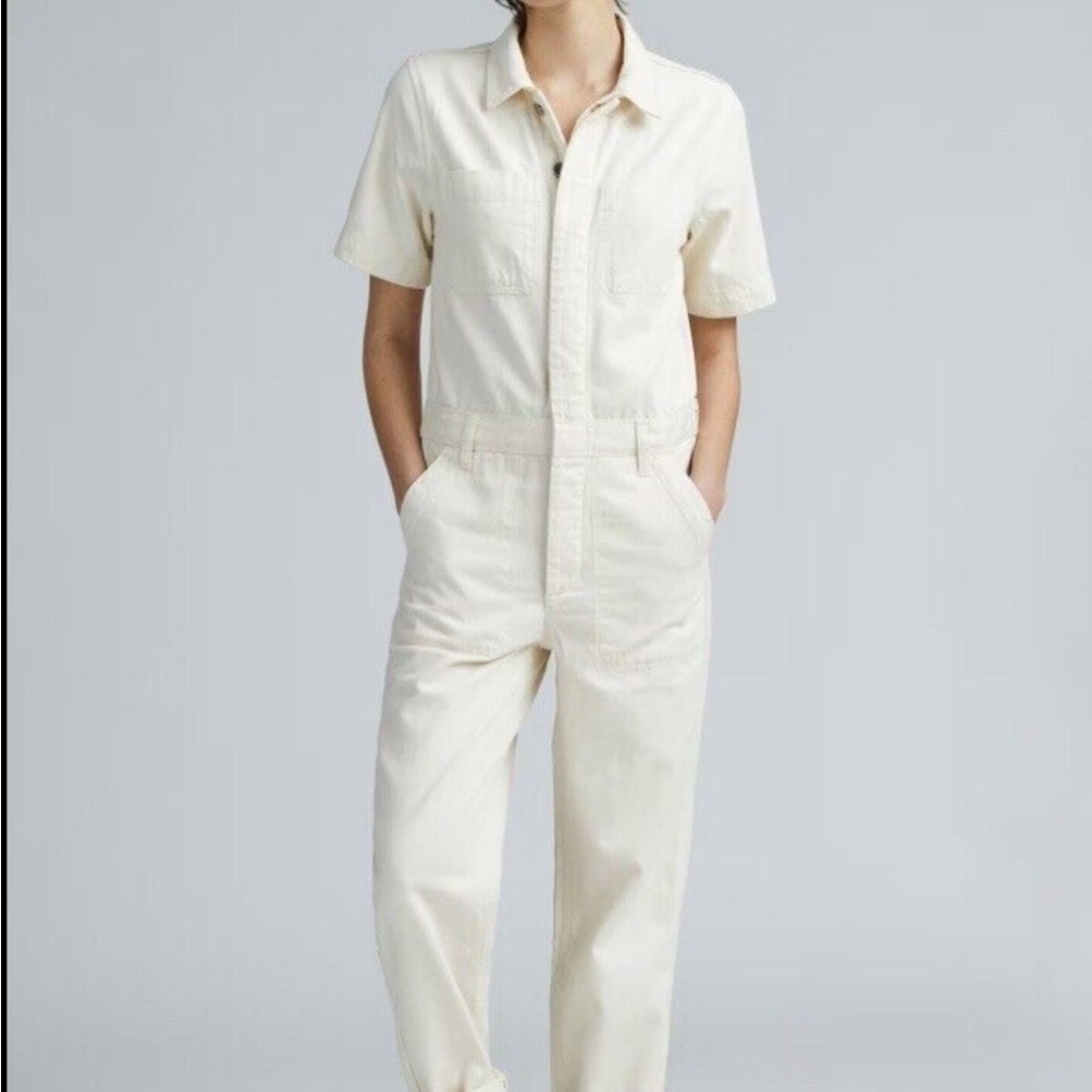 Everlane Short Sleeve Denim Coverall, 4
